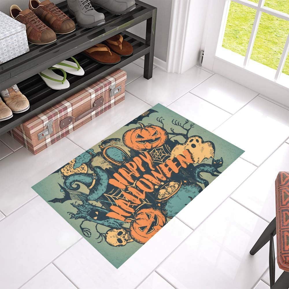 CADecor Happy Halloween Indoor/Outdoor Decor Rug Doormat 23.6x15.7