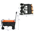 thumbnail image 5 of Folding Wagon, Wagons Carts Foldable, Garden Shopping Beach Cart, Collapsible Wagon for Outdoor Yard, Folding Wagon Cart for Adults Boys and Girls, Black and Yellow, 5 of 8