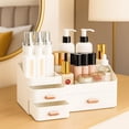 thumbnail image 2 of Organizador de maquillaje para encimera con cajones, acrílico blanco, 2 of 9