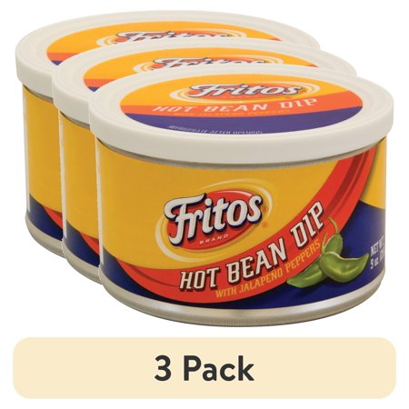 (3 pack) Fritos Hot Bean Dip with Jalapeno Peppers, 9 Ounce Can