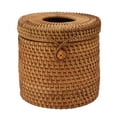 thumbnail image 2 of Rattan Woven Tissue Box Cover With Rectangular Tissue Box Holder, For Bathroom Organizer Countertop Bedroom Living Room Car Office, 2 of 8