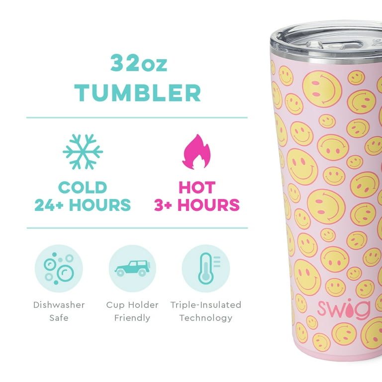 Swig Life 40oz Mega Mug, 40 oz Tumbler with Handle and Straw,  Cup Holder Friendly, Dishwasher Safe, Extra Large Insulated Tumbler,  Stainless Steel Water Tumbler (Amethyst): Tumblers & Water Glasses