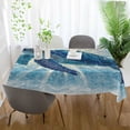 thumbnail image 4 of DEIARA Deep Blue Sea Turtle Square Tablecloth 60×90in Polyester Fabric Tablecloth Washable Dust Resistant Wrinkle Resistant, 4 of 9