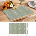 thumbnail image 6 of Green Flower Branch Placemats Set of 6 Spring Summer Farmhouse Botanical Place Mats Indoor Wipeable Table Mats Washable Cloth Dining Table Placemats for Kitchen Holiday Party Home Decor 13x19 Inch, 6 of 9
