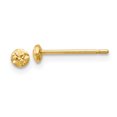 thumbnail image 1 of 14K Yellow Gold 3mm Puff Circle Post Earrings, 1 of 2