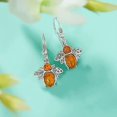 thumbnail image 5 of Amber Bumblebee Earrings In Sterling Silver, 5 of 5
