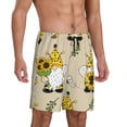 thumbnail image 2 of Wukai Gnomes Bees And Sunflowers Men’s Short Pajama Pants With Pockets Soft Sleep Pj Shorts for Men-Medium, 2 of 6