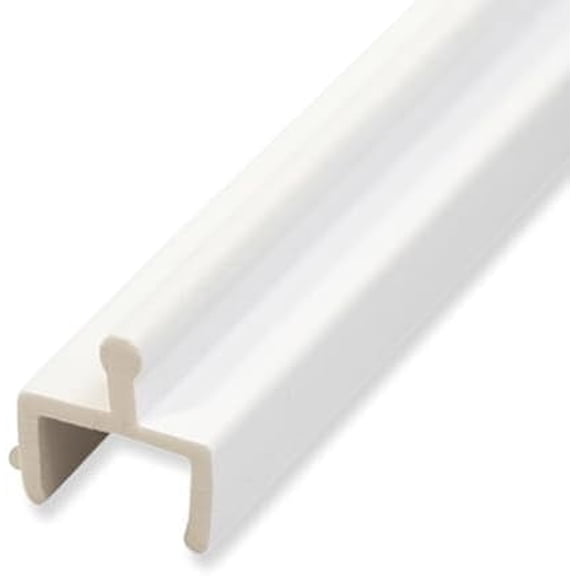 Vinyl Sliding Screen Door Track, Sliding Door Bottom Track Replacement, Patio Screen Door Repair Guide- White Vinyl (72 Inch, 1, Pack)
