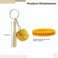 thumbnail image 4 of 24Pcs Softball Keychain& Wristlets Set with Wooden Bat & Souvenirs Bracelets for Girls Boys School Sports Team Party, 4 of 5