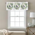 thumbnail image 3 of Letter K Valance Curtain Alphabet Green Eucalyptus Leaves Plant Simple Window Valances Rod Pocket Short Curtains Window Treatments for Kitchen Bedroom Bathroom Laundry 42" x 18", 3 of 9