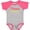 Baseball Heather and Hot Pink, variant on Inktastic Happy April Fools with Colorful Dots Boys or Girls Baby Bodysuit