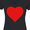 thumbnail image 4 of Inktastic Red Heart Women's V-Neck T-Shirt, 4 of 5