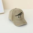 thumbnail image 2 of WUXIAN Baby Sun Hats Cartoon Caps Dinosaur Boys Hat Children Baseball Summer Girls Trucker Kids Sun Kids Hat Fishing Hat,Khaki,One Size, 2 of 4