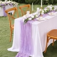thumbnail image 3 of Lavender Cheese Table Runner: 4 Packs 36x120 Inches Boho Gauze Table Runner - Wedding Party Baby Shower Birthday Home Decor Holiday Decorations, 3 of 13