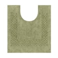 thumbnail image 5 of Home Weavers 100% Cotton Contour Rug Toilet Mat, Soft & Absorbent Bathroom Contour Mat, Washable Bath Contour Rug, 20"x20", Green, 5 of 10