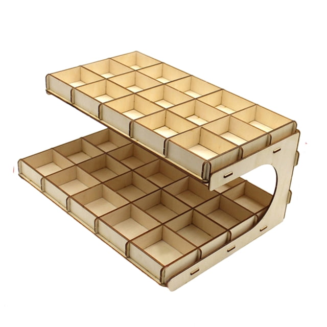 Modelo de madera estante de pintura soporte estación de pintura gabinete pigmento tinta botella pinturas Los 36x25.5x17.5cm perfke organizador de pintura