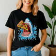 thumbnail image 2 of Pizza Eating Shark Kids Boys Food Lovers Jawsome Tee, Funny Shirt, 2 of 5