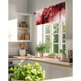 thumbnail image 6 of Abstract Ombre Red Marble Window Valance Curtain White Modern Art Rod Pocket Short Curtain for Living Room, Bedroom & Kitchen Window Decor 54x18in, 6 of 8