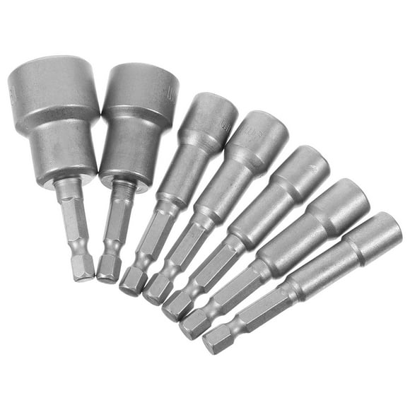 Minkissy 1Set Carbon Steel Nut Driver Set for Repair with Electric Screwdriver Compatible Adapter