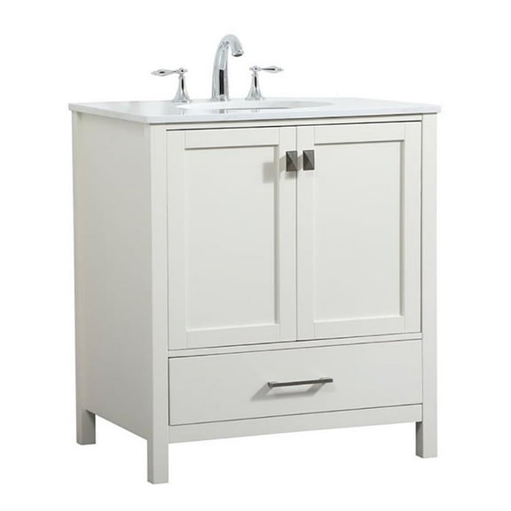 Elegant Kitchen and Bath 30 inch Single bathroom vanity in white