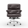 thumbnail image 4 of Raffle Pinker Office Chair, Computer Desk Chair Ergonomic Cushion Lumbar Support with Wheels Adjustable Swivel Rolling Home Executive Chair, Brown, 4 of 9