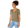 thumbnail image 1 of Kenneth Cole New York Slip Knot Mixed Media Tee Moss, 1 of 3