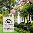 thumbnail image 2 of Dog Garden Flag Spoiled Dogs Vertical Burlap Double Sided There Household Staff Live Here Outdoor Decor Yard Lawn Home Decoration 12.5 x 18 Inch, 2 of 6