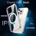 thumbnail image 4 of XUCP-3 in 1 Magnetic Case for iPhone 15 Pro 6.1-Inch with 2 Pack Tempered Glass Screen Protectors, Compatible with MagSafe, Shockproof Bumper Phone Cover (Clear), 4 of 4