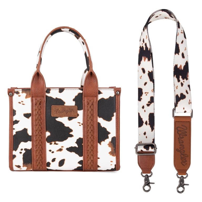 Wrangler Cow Print Tote Bag for Women, Brown photo 7
