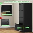 thumbnail image 4 of 4-Drawer File Cabinet with Lock,Metal Vertical Filing Cabinets for Home Office,Under Desk File Cabinets for Letter/Legal/A4 Size Files,Easy Assemble,Black, 4 of 8