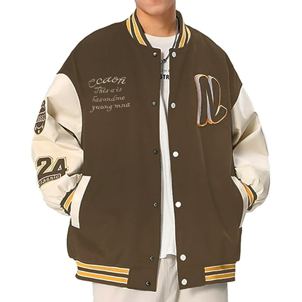 Beisbolera Chamarra Tipo Universitaria Hombre Chaqueta Tipo