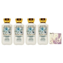Bath & Body Works Whipped Vanilla Chiffon 4 Piece Body Lotion Value Pack with a Marbela Lavender Dream Bar Soap - Full Size
