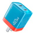 thumbnail image 1 of U128 USB C Wall Charger Block 40W Pd Power Fast Type C Charging Block Plug Double Ports Adapter CN Plug Blue, 1 of 5