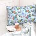 thumbnail image 4 of KLL Colorful Sea Turtle Pillow Covers Envelope Closure,Super Soft and Cozy Fuzzy Fleece Pillow Case Cover (No pillow core） 16"x24", 4 of 5