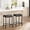 Black iron frame + black PU-wrapped seat cushion, 2-pack, variant on Counter Height Bar Stools, 26.2" Barstools with Thick Padded Seat, Sturdy Metal Frame & Footrest, Faux Leather Saddle Stools for Kitchen, Dining Room