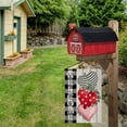 thumbnail image 3 of Vintage Valentine''s Day Garden Flag 12.5x18 Vertical Double Sided Welcome Black White Buffalo Plaids Checked Rustic Wood With Love Heart Small Yard Flag Farmhouse Outside Decorations, 3 of 6
