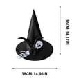 thumbnail image 2 of Fllostpr Halloween 14x15" Adult Prom Dress Up Witch Hat, Black Light Comfortable Decor for Party Masquerade Stage Performance, 2 of 7