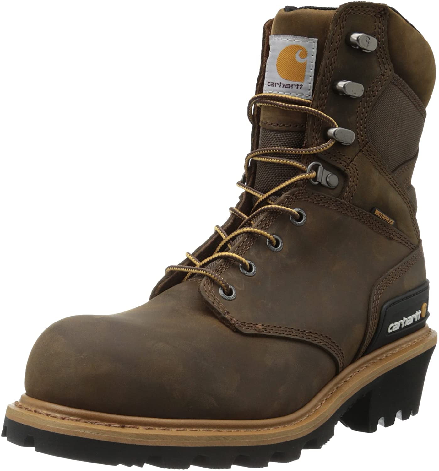 Carhartt Men's 8" Waterproof Composite Toe Logger Boot CML8369, Crazy