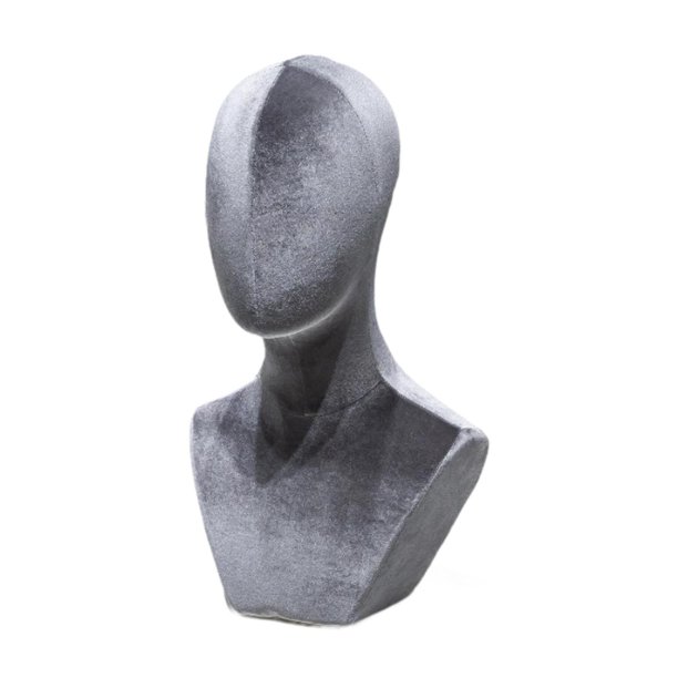 Cabeza de maniquí Fernando Soporte de exhibición multiusos Gris