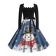 thumbnail image 3 of Vestido Informal Retro Con Cordones y Cuello Cuadrado de Manga Larga Con Estampado Navideño Para Mujer, Otoño E Invierno (6), 3 of 3