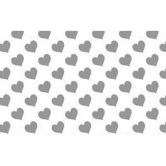 Grey Hearts Edible Cake & Cupcake Image Decoration Frosting Sheet
