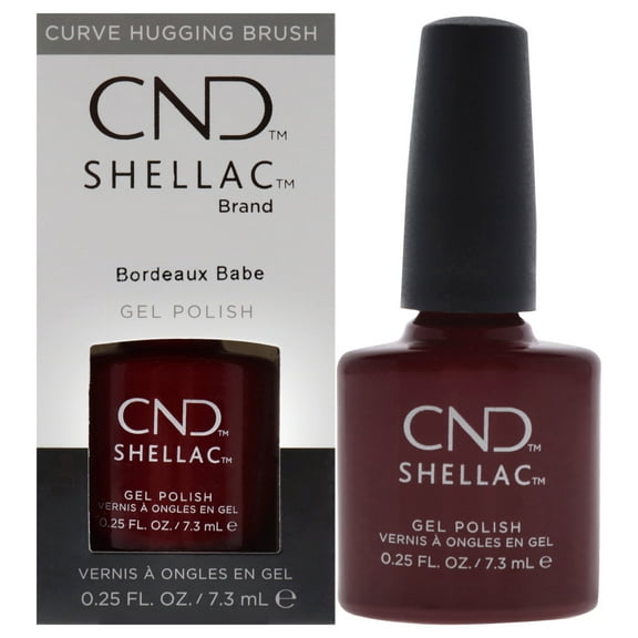 CND Shellac Gel Nail Polish Bordeaux Babe (Red/Burgundy) 0.25 Ounce