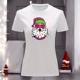 thumbnail image 3 of Playera Blusa Con Estampado De Santa Arbolito De Navidad Ropa Para Mujer Color Blanco Talla Chica Marca Emil SaEs, 3 of 4
