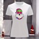 thumbnail image 3 of Playera Blusa Con Estampado De Santa Arbolito De Navidad Ropa Para Mujer Color Blanco Talla Mediana Marca Emil SaEs, 3 of 4
