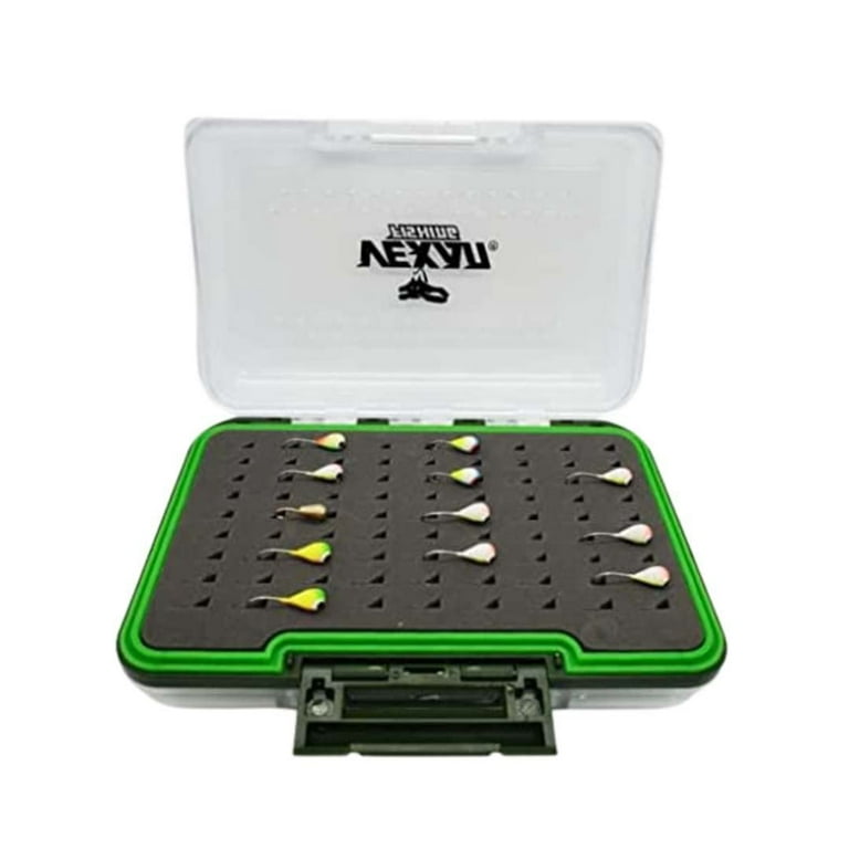 Vexan Ice Fishing Jig Box with Foam Insert for Bluegills, Crappie, Jumbo  Perch, Pike, Walleye, and More, Large - 280 Jig Spaces