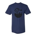 thumbnail image 1 of GOC YOSEMITE MENS AA USA HECHO TRI-BLEND T-SHIRT - LOGO BLACK - INDIGO - Grande Gravity Outdoor Co. Camiseta de manga corta, 1 of 1