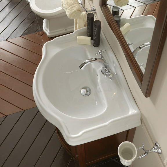 Ws Bath Collections Retro 1046.01 Retro 27-3/16" Specialty Ceramic Wall Mounted Bathroom