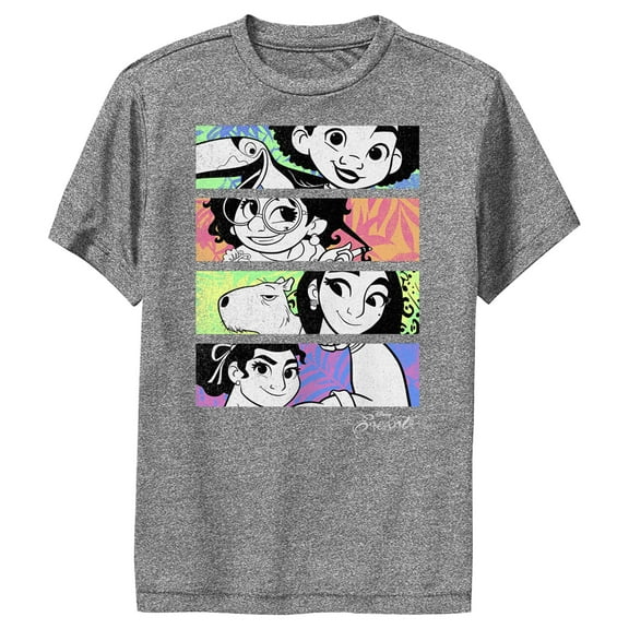 Boy's Encanto Family Box Up Performance Graphic Tee Charcoal Heather Medium