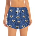 thumbnail image 2 of Balery Raccoon blue point Pantalones cortos deportivos para mujer con forro y dos bolsillos, elásticos, para entrenamiento, gimnasio, yoga-Medium, 2 of 7