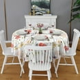 thumbnail image 2 of Pioneer Flower Floral Print Pattern Round Tablecloth 60"x60",Wrinkle Wipeable Table Cloth for Kitchen Dining Room Picnic Patio Party, 2 of 6